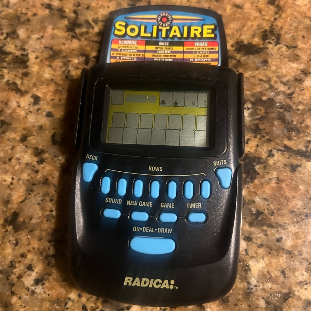 Vintage Radica Solitaire Handheld Electronic Game